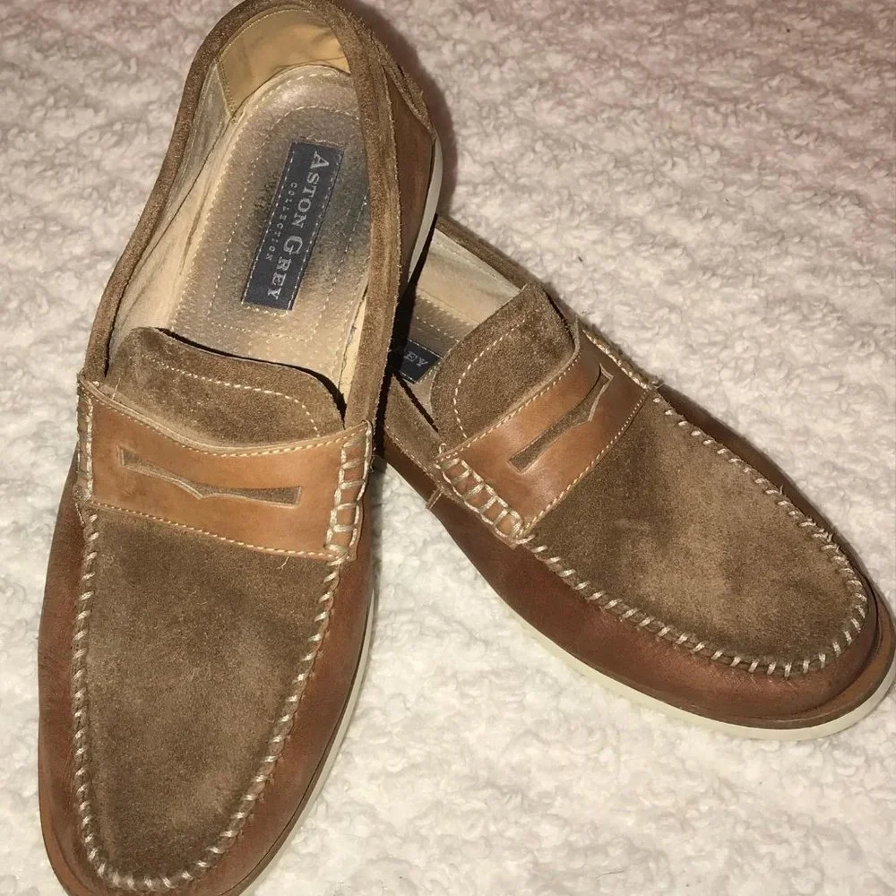 Aston Grey scadicci penny loafers size 9‎